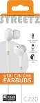 Streetz C220 In-ear earbuds , 3-button, USB-C, white / C220-WHT / 6612110