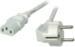 EFB Elektronik EFB Netzleitung Schutzkontakt 90 - C13 180, grau, 2,5 m, 3 x 1,00 mm