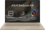 ASUS Zenbook A14/UX3407QA-OLED647WZ/SD-X1-26-100/14"/WUXGA/32GB/512GB/Adreno/W11H/Gold/2R