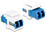 DeLOCK Keystone Modul LC Duplex Buchse zu LC Duplex Buchse blau / wei&szlig;