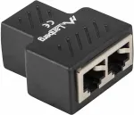 LANBERG Netzwerk-Splitter RJ45->2xRJ45 (geschirmt) CAT.6 sw