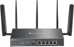 TP-Link Wireless Router||Omada 4G+ Cat6 AX3000 Gigabit VPN Router|Wi-Fi 6 (802.11ax)|Data speed 2402 Mbit/s|Ethernet WAN Yes|SIM card slot Yes|Ethernet LAN Yes|5xLAN ports|ER706W-4G