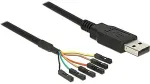 DeLOCK USB Kabel TTL 6Pin Pinheader -> A Bu/St 1.80m