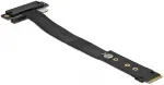 DeLOCK M.2 Key M zu PCIe x4 NVMe Adapter gewinkelt mit 20 cm Kabel