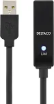DELTACO Kaabel USB 2.0 pikendus, 10.0m,aktiivne, must / USB2-EX10M