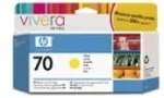 Tooner Hp 70 original Ink cartridge C9454A yellow standard capacity 130ml 1-pack with Vivera Ink cartridge