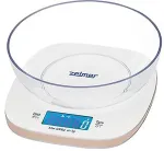 K&ouml;&ouml;gikaal Zelmer ZKS1451 White Ivory Countertop Square Electronic kitchen scale