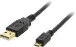 DELTACO Mobiiltelefoni kaabel USB 2.0 "A-micro B", 2.0m, must / MICRO-103