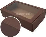 Superbox Aknaga kinkekarp, 357 x 200 x 89 mm, tumepruun