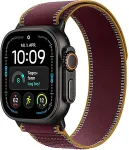APPLE Nutikell Watch Ultra 4 (Titan schwarz, 49 mm, Trail Loop Burgunder S/M, Cellular)
