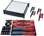 Mattel WWE Superstar Ring with Labels for Main Event & RAW, Spring-Loaded with Elastic Ring Ropes
