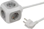 Brennenstuhl ALEA-Power 4-way socket cube (light grey/white, 1.4 meters)