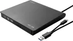 NONAME SAVIO AK-59 External slim CD/DVD Recorder R/RW - USB-C/USB-A, black