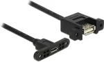 DELOCK USB Kabel A -> Micro-B Bu/Bu 0.25m Einbau
