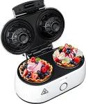 Adler | Waffle Bowl Maker | AD 3062 | 1000 W | Number of pastry 2 | Bowl | White