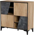 Cama MEBLE Cama 4D bookcase OVO 90x38xH90 oak/concrete