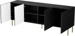 Cama MEBLE JUNGLE chest of drawers 190x40.5x74.5 black matt + golden legs