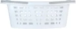 Beldray LA030450PNKFPEU7 Set Of Two Laundry Baskets 2 x 26L, White/Pink