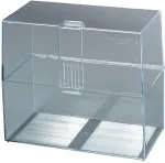 Herlitz Karteikasten A6 leer transparent f&uuml;r 300 Karten
