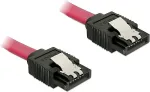DeLOCK SATA-Kabel SATA III -> SATA St/St 1.00m rot Clips