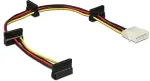 DeLOCK Kabel Power Molex 4 Pin Stecker > 4 x SATA 15 Pin Buchse 40 cm
