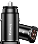 BASEUS Auto laadija Square metall A + A 30W Dual QC3.0 (SCP.AFC) Black (CCALL-DS01)