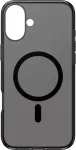 PANZERGLASS Kaitse&uuml;mbris Smokey MagSafe, Apple iPhone 16 Plus, tume l&auml;bipaistev musta MagSafe ringiga, CARE by