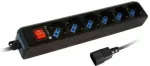 TECHly Power Strip 6 Sockets Black with VDE Plug IUPS-PCP-6V