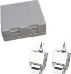 DATACOM Double socket CAT5E STP 2xRJ45 on anti-dust plaster.
