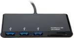 V7 USB-C TO 5IN1 HUB - 3 x USB3 + TF/MicroSD + SD/MMC BLACK