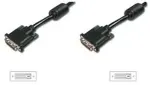 Digitus - DVI-Kabel - Dual Link - DVI-D (M) bis DVI-D (M) - 2 m - geformt, Daumenschrauben - Schwarz