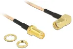 DELOCK Antennenkabel RP-SMA Stecker 90&deg; > RP-SMA Buchse zum Einbau RG-316 16 cm