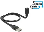 DELOCK Kabel USB 2.0 A Stecker > USB 2.0 micro B Buchse ShapeCable 50 cm