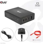 Club3D Club 3D Reise Ladeger&auml;t PPS 132W GAN, USB Typ-C/Typ-A Power Delivery (PD) 3.0