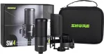 Shure SM4-K-KIT - condenser microphone, externally polarised, handle, popfilter, case