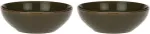 Rose&Tulipani Set of 2 Concerto Grigio Tortora Salad Bowls - Grey-Brown, 26 cm