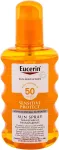 Eucerin Sun Sensitive Protect Sun Spray Transparent 200ml - SPF50 Sun Body Lotion uniseks
