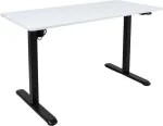 Home4you T&ouml;&ouml;laud ERGO LIGHT 1-mootoriga 120x60xH73-118cm, valge/must
