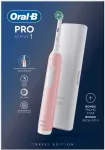 Hambahari Oral-B Pro 1 Cross Action Pink with Travel Case, Electric Toothbrush pink