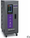 QOLTEC Tr&oacute;jfazowy stabilizator napięcia AVR MULTIPROTECTION |10kVA | Dokładność &plusmn; 3% | Serwomotor 3F | LCD | Expert Line