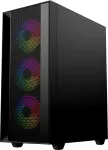 Korpus GEMBIRD Fornax 4000 ARGB/Midi Tower/Transpar./Black