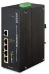 Planet IGS-504HPT - Switch - 4 x 10/100/1000 (PoE+) + 1 x 10/100/1000 - an DIN-Schiene montierbar - PoE+ (120 W) - Gleichstrom