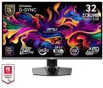 Monitor Msi MPG 322URXDE QD-OLED - 31.5 - black, UltraHD/4K, G-Sync comp., USB-C, DisplayPort 2.1a (UHBR20, 240Hz panel