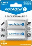 EverActive Rechargeable batteries Ni-MH R14 C 5000 mAh Professional Line