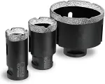 DEDRA Set of diamond corers Vacuum Brazed 28,35,68mm 3 p