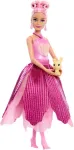 Mattel Barbie Petal Pop Scented Fashion Doll with Pink Tulip Dress, Reveal Accessories like Bunny & More