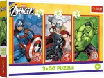 Trefl AVENGERS puslede komplekt Kangelane, 3x50 osa
