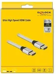 DELOCK UHS HDMI 48Gbps 8K 60Hz 2.0m silver - 85367