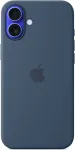 APPLE Original iPhone 16 Plus Silikon Case mit MagSafe - Denim