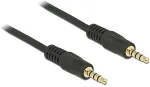 DELOCK Klinkenkabel 3,5 mm 4 Pin Stecker zu Stecker 1 m schwarz